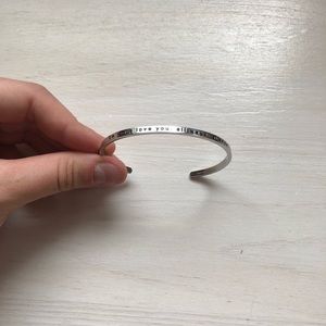 Self love silver bangle